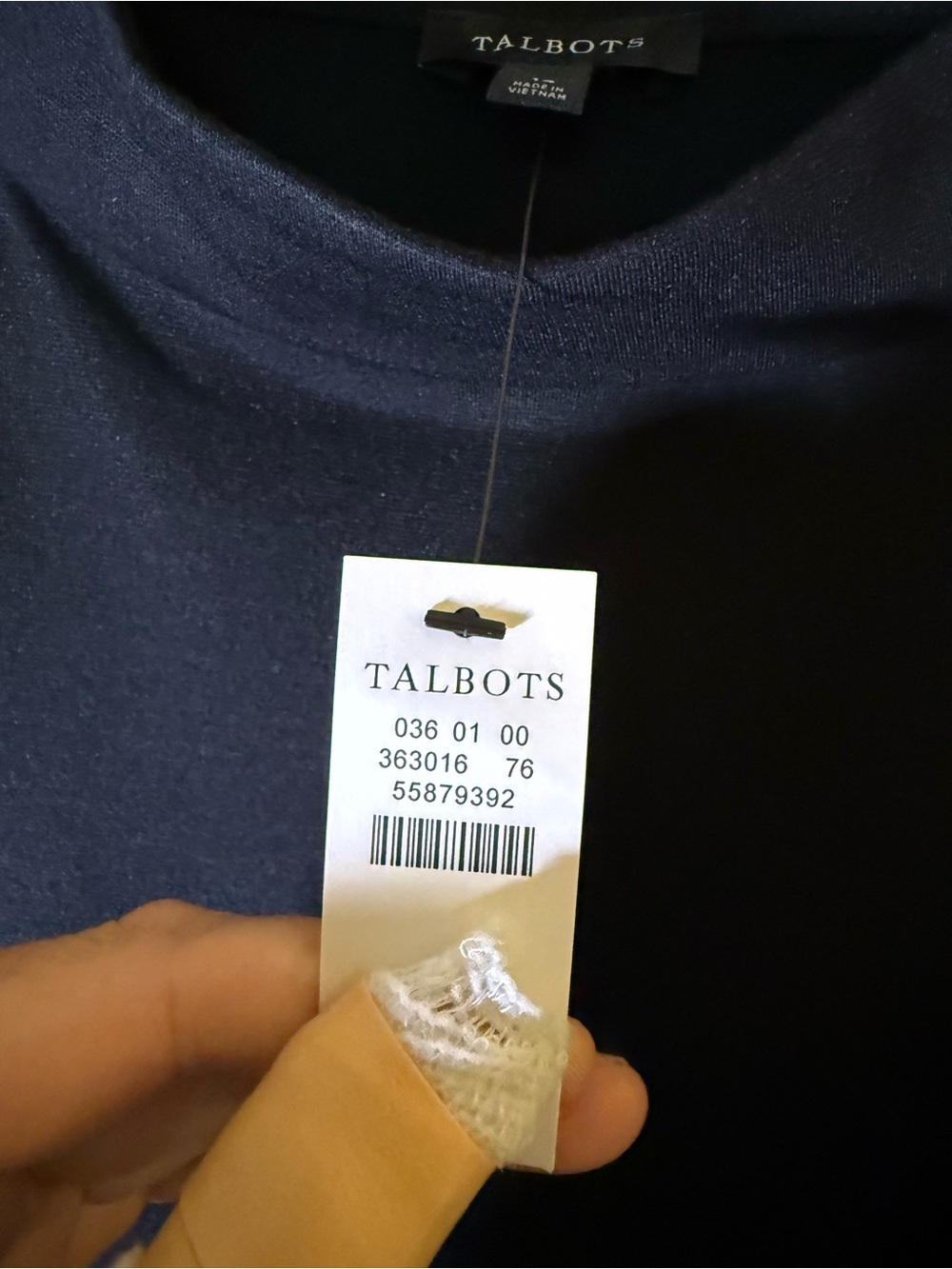 Talbots Black Long Sleeve Shift Dress with Gold Buttons - Picture 5 of 6